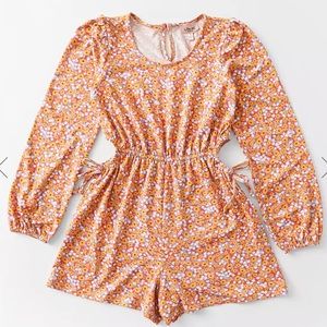 Willow Root from the Buckle Floral cut out Romper for girl size L/12